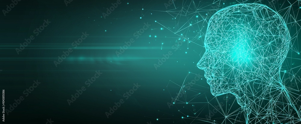 Poster stock concept. cloud computing. machine learning. technology web background. virtual reality.