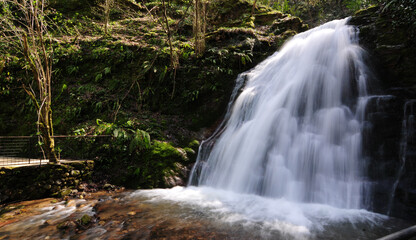 Nuzhetiye Waterfall in Kocaeli, Turkey.
