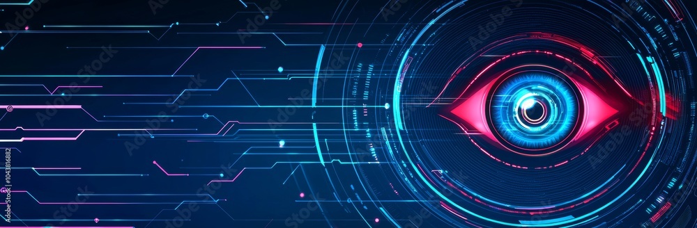 Poster background of sci fi technology. futuristic hi tech design concept. icon of modern communication in 