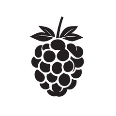 Raspberries In cartoon, hand-drawn flat style. image for social media, websites and UI. Isolated 2D vector design in logo, icon, sketch style, simple line vector, single color. AI Generative Art.