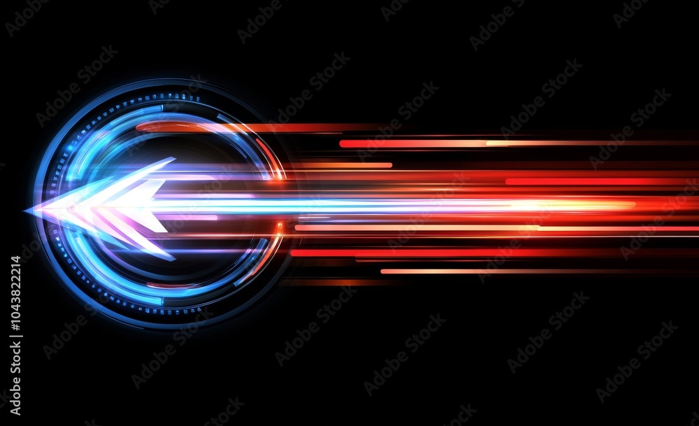 Poster technology background with abstract speed lights out hi-tech communication concept modern design inf
