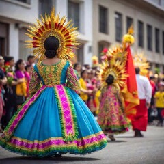 traditional mexican dancer in a traditional costume of the dead
