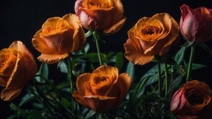 Flower, Petals, Red, Yellow, White, Roses, Plants, Pollen, Green