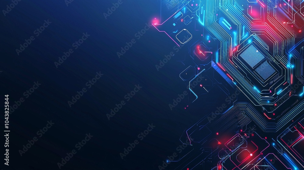 Poster data transmission channel in 3d illustration. business analytics presentation with futuristic big da
