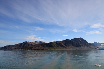 View of Krossfjordens in Svalbard