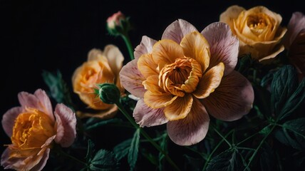Fototapeta premium Flower, Petals, Red, Yellow, White, Roses, Plants, Pollen, Green