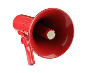 One wireless megaphone speaker isolated on white