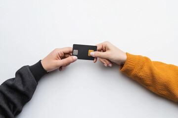 A person transfers a payment card to another person