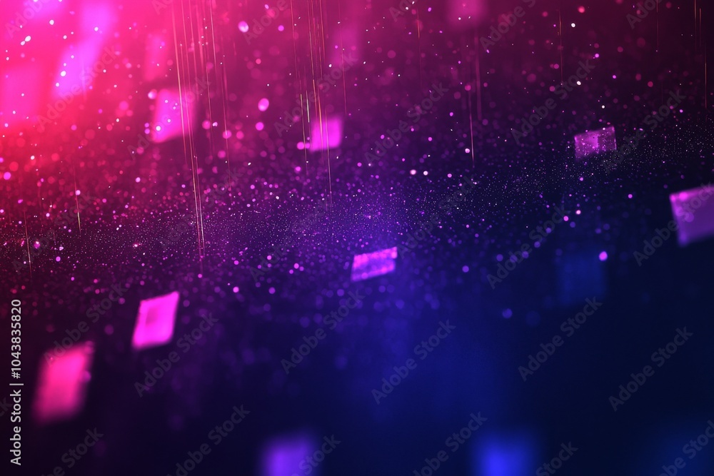 Poster Abstract futuristic background with high speed wave lines and neon glow. Data transfer concept.