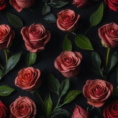 Naklejka premium Flower, Petals, Red, Yellow, White, Roses, Plants, Pollen, Green