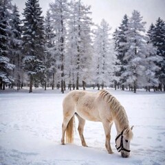 Obraz premium horse on the field