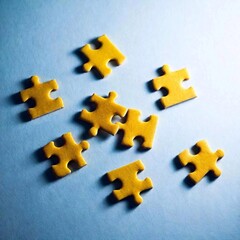 Obraz premium puzzle pieces on the background