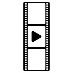 Film Strip Icon, Simple Icon Vector Design, best used for presentation, application, web and banner