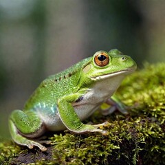 Fototapeta premium a close up of a frog