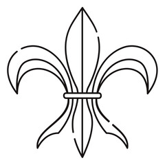 Fleur de lys coat of arms symbol icon Vector