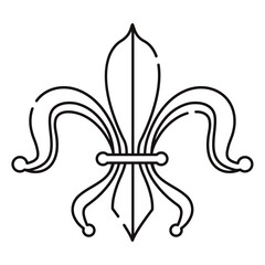 Fleur de lys coat of arms symbol icon Vector