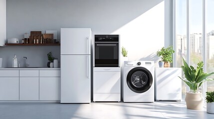 Modern Black Coffee Machine in a Stylish Kitchen with Cup - Sleek Home Appliance Closeup
