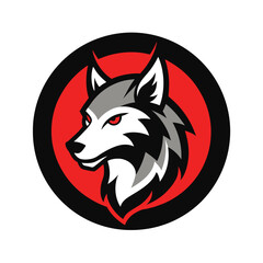 Naklejka premium Wolf Mascot Logo Vector Design for Sports Teams