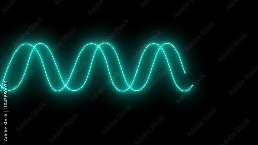 Poster glowing neon lines moving animation. seamless curve lines animated on background. wavy neon lines mo