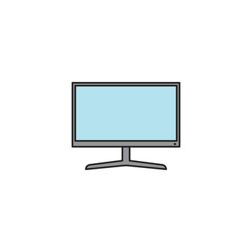 recommend clip art: Monitor colored vector icon on white background. Stock vector EPS10