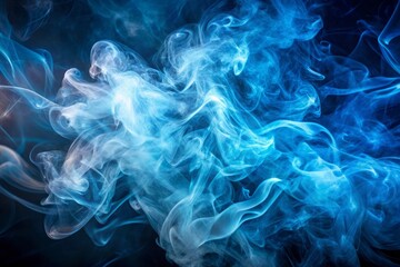 Fototapeta premium A blue smokey background with a white smokey foreground