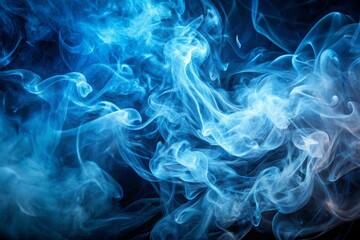 Obraz premium A blue smokey background with a white smokey foreground