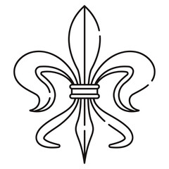Fleur de lys coat of arms symbol icon Vector