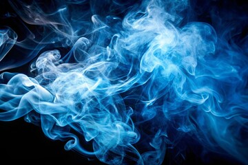 A blue smokey background with a blue flame