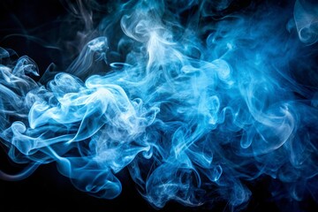 A blue smokey background with a blue flame