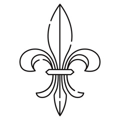 Fleur de lys coat of arms symbol icon Vector