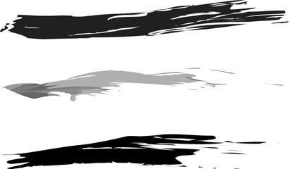 Brush strokes vector. Paintbrush collection. Grunge design elements. 