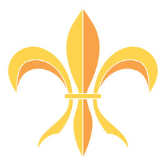Fleur de lys coat of arms symbol icon Vector