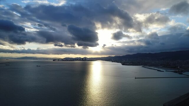 kobe sea drone aerial photography video