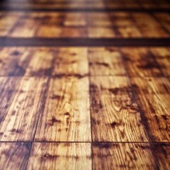 Naklejka premium A high-quality photo of a wooden floor with a realistic texture, showing natural imperfections, grain patterns, and subtle variations in color and finish