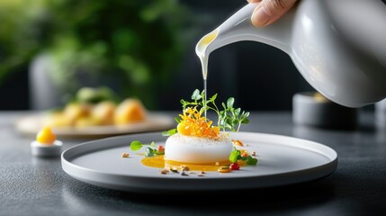 Elegant Avant-Garde Molecular Dish Presentation