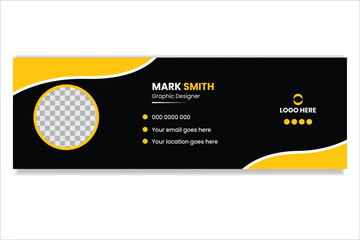 
Email signature or email footer and personal social media facebook cover design template