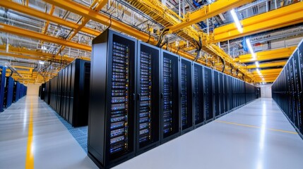 Powerful Computing Facility with Server Racks
