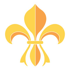 Fleur de lys coat of arms symbol icon Vector