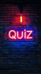 Fototapeta premium Neon Quiz Night Sign 