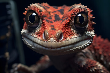 Fototapeta premium photo of a gecko, close up portrait of a gecko