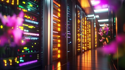 Glowing Data Center Performance and Art in Network Environment