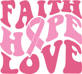 Breast Cancer T-shirt Design, Breast Cancer Awareness, Inspirational Breast Cancer Survivor T-Shirt, Hope and Strength Pink Ribbon, Support Breast Cancer Fighters, Faith Over Fear, Warrior Woman.