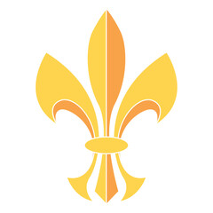 Fleur de lys coat of arms symbol icon Vector