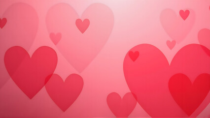 Romantic Hearts Pattern in Pink Gradient for Love Expression