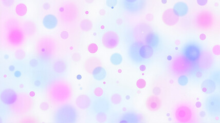 Floating Bokeh Watercolor Pattern with Dreamy Pink and Blue Spheres