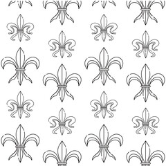 Fleur de lys symbol pattern background Vector