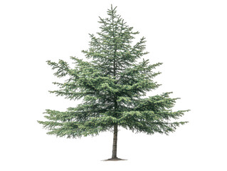 Majestic evergreen tree with lush green foliage and a sturdy trunk.