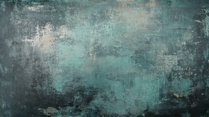 Fototapeta premium Abstract blue and green textured background with distressed vintage grunge.