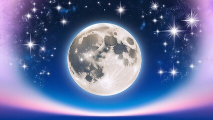 Naklejka premium Charming moon wallpaper showcasing glowing craters and peaceful cloud formations
