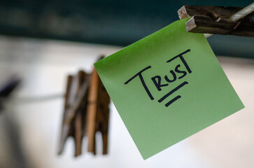 Motivational Word In A Green Square Paper Outdoor Composition